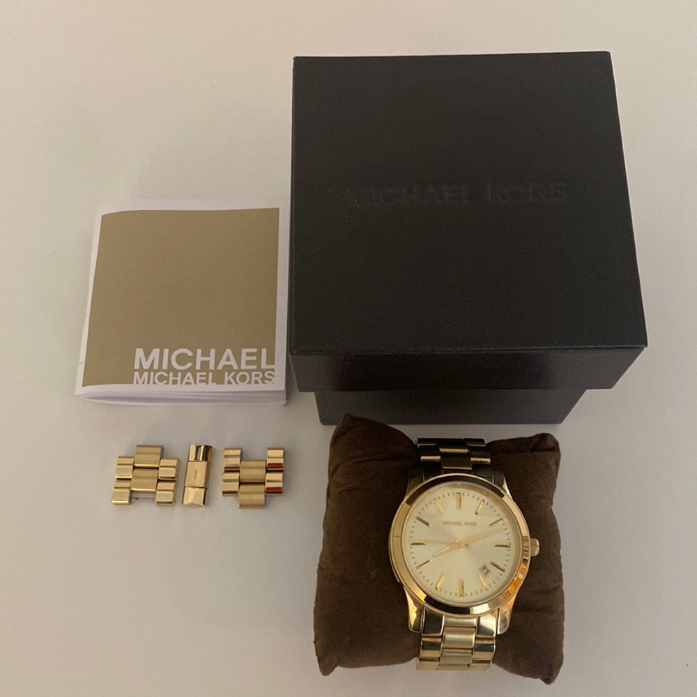 Gold Michael Kors Watch.